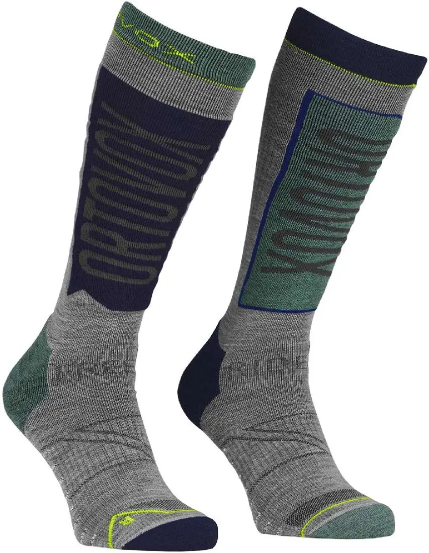 Ortovox Free Ride Long Socks M 39-41 šedá/zelená