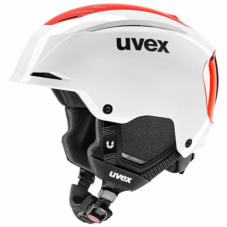 Lyžařská přilba Uvex Resolution SL - White-electric red Velikost: