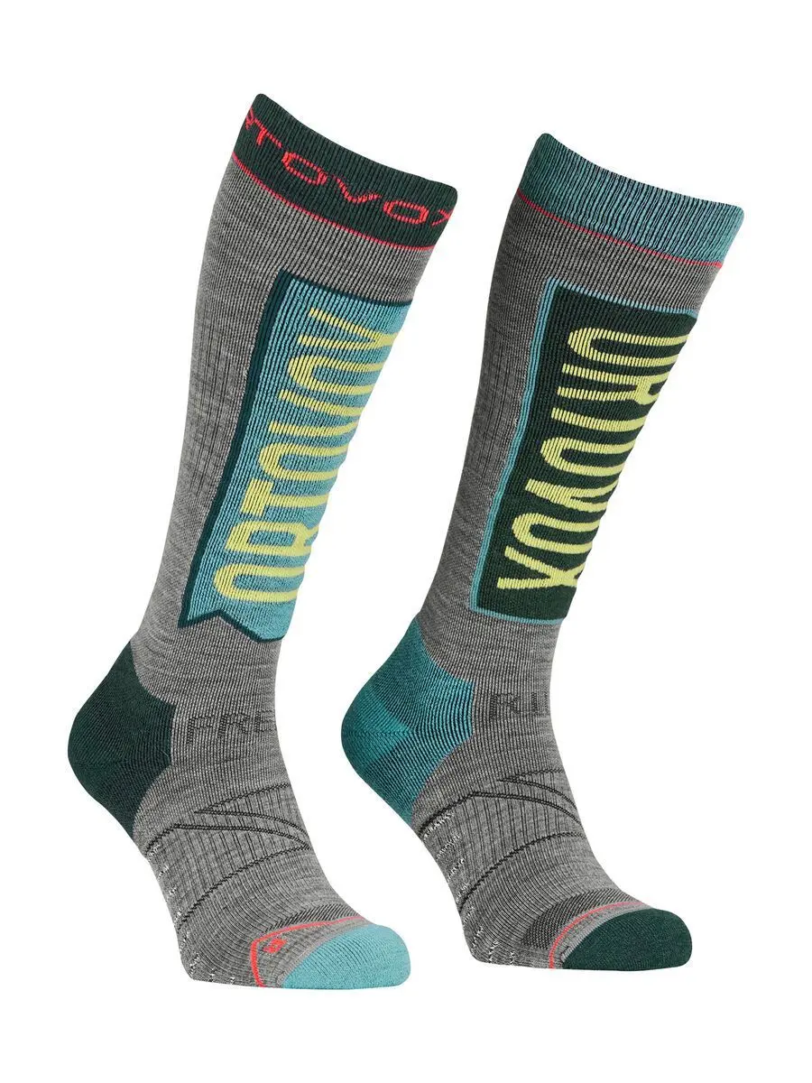 Free Ride Long Socks Women's 42-44 šedá/červená