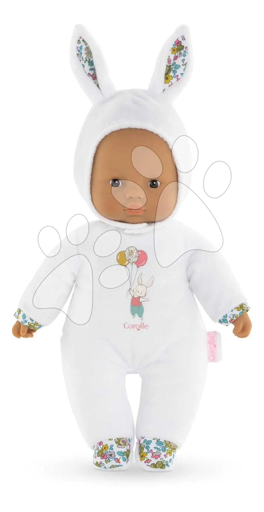 Bábika Sweet Heart White Bunny Mon Doudou Corolle s čiernymi očami a kapucňou 30 cm od 0 mes