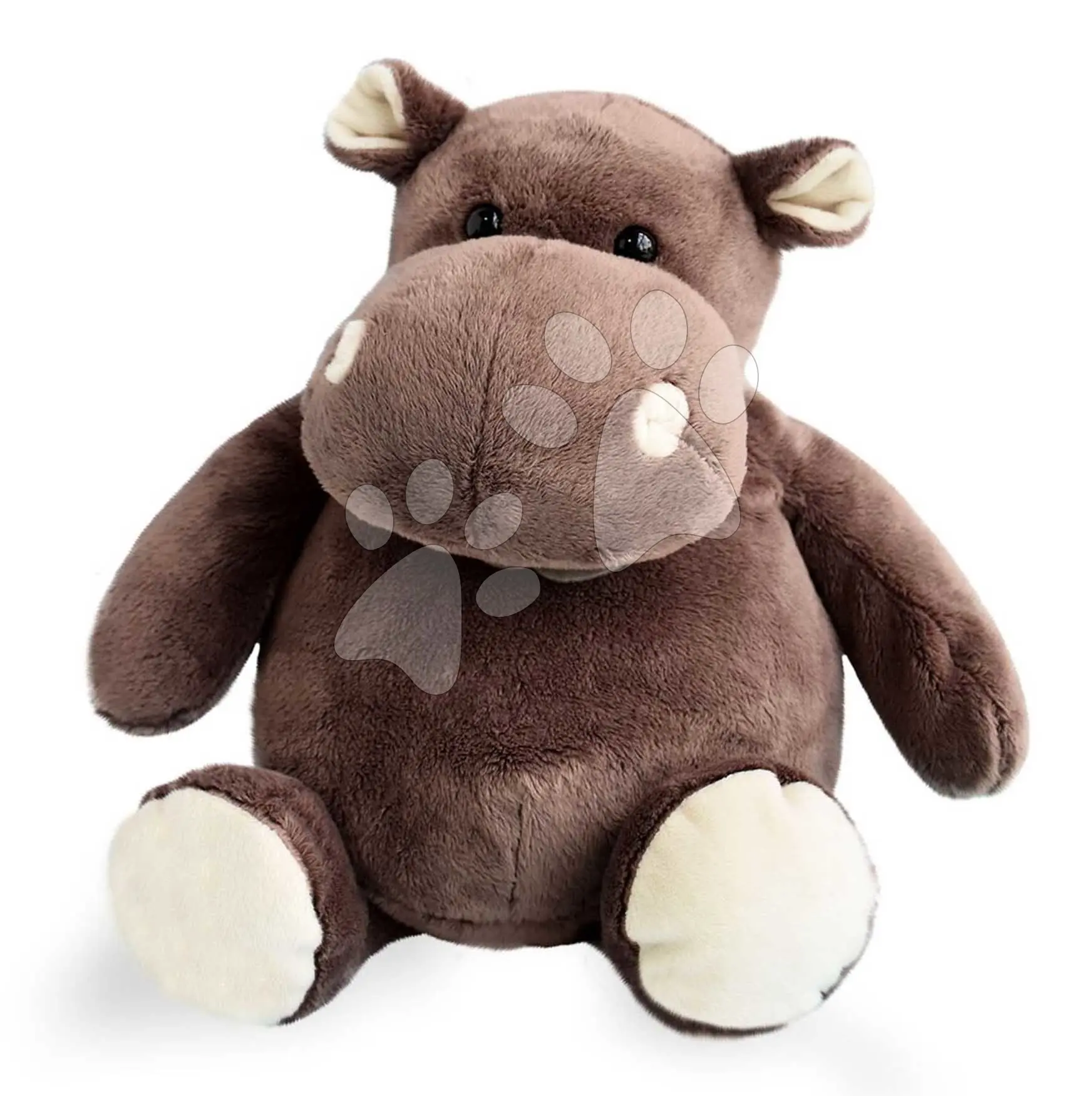 Plyšový hrošík Hippo Histoire d’ Ours v dárkovém balení hnědý 38 cm od 0 měsíců