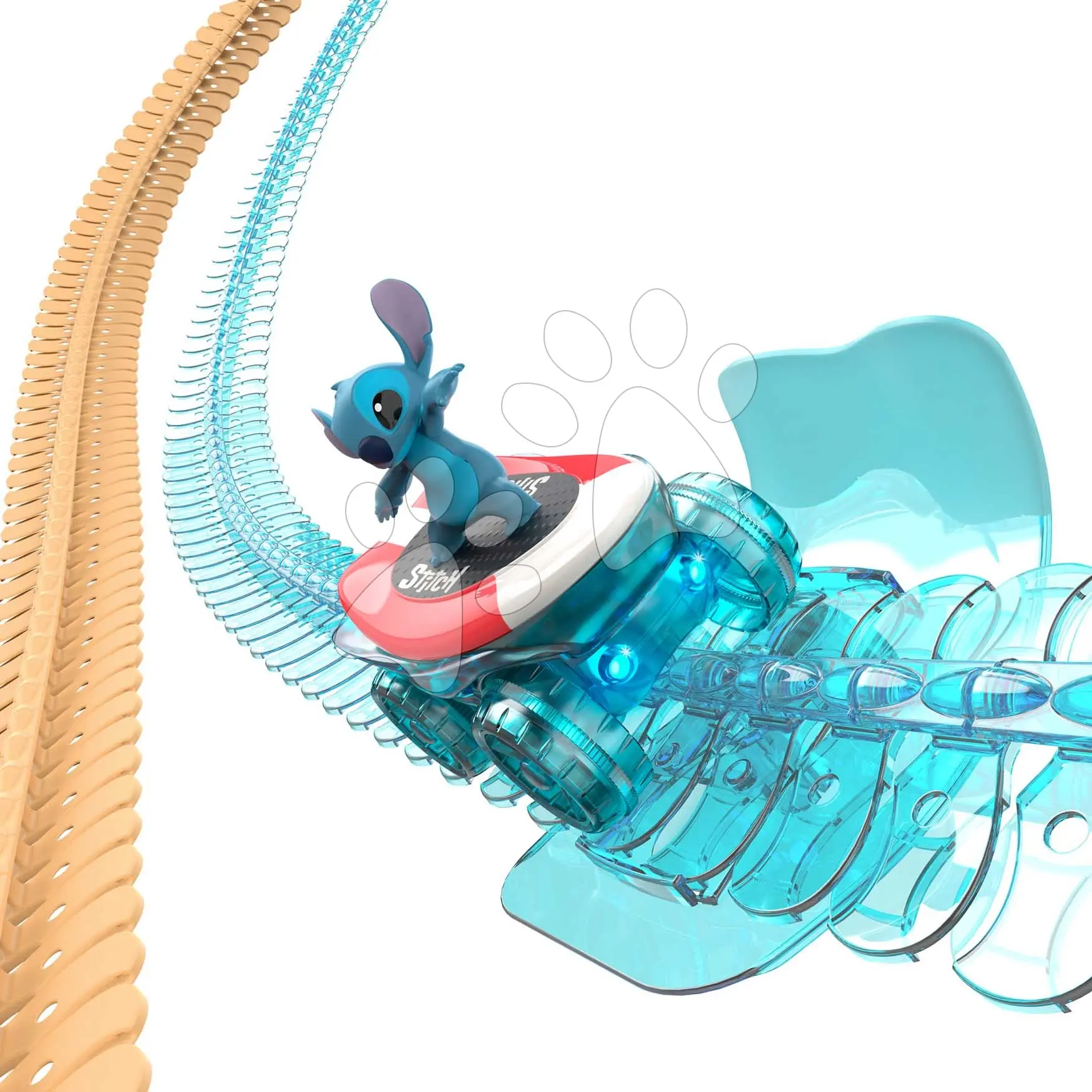 Flexibilní autodráha Flextreme Stitch Set Smoby s elektronickým autíčkem 184 dílů dráhy 4,4 m délka od 4 let