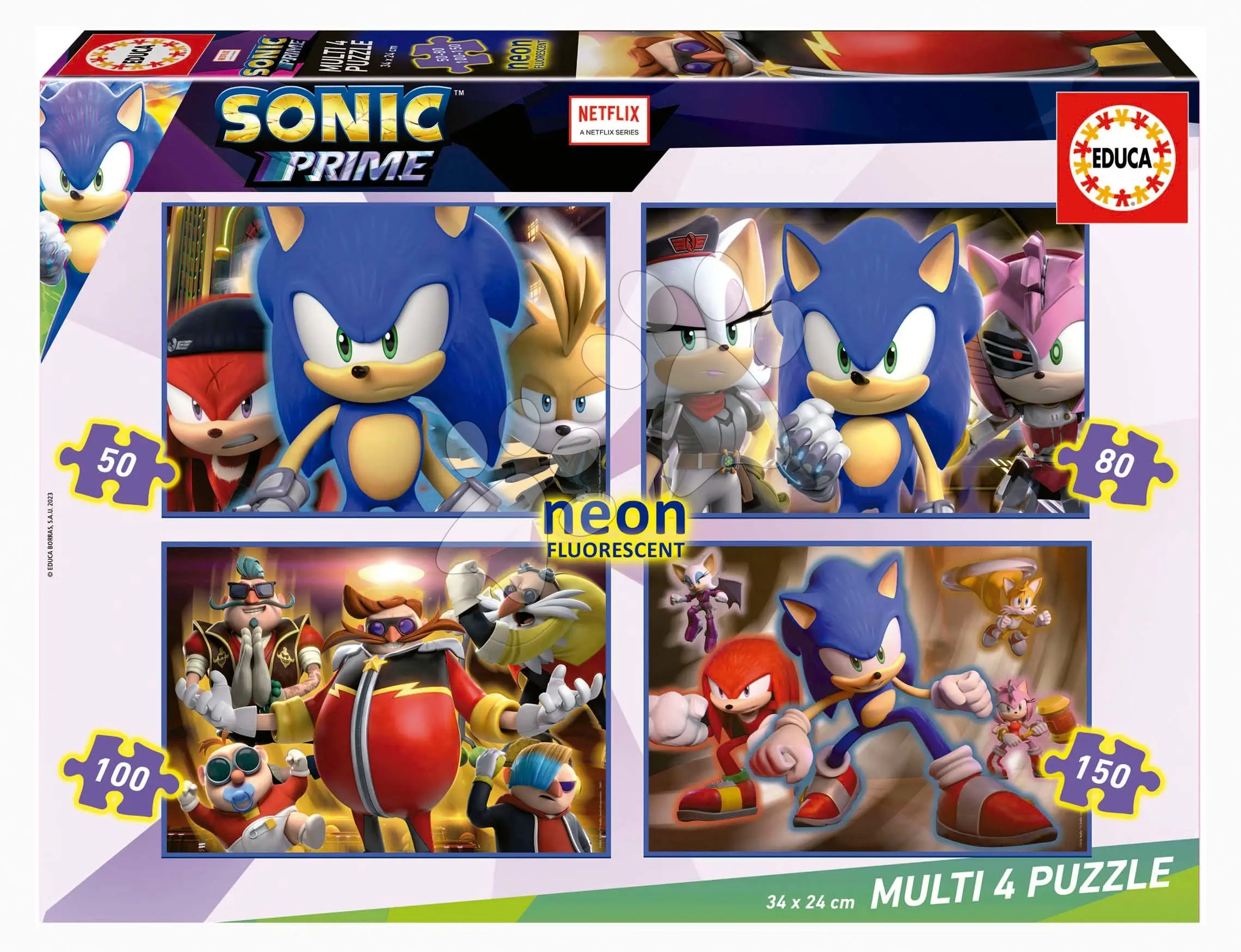 Svítící Sonic Prime 4v1 - puzzle z kategorie Svietiace
