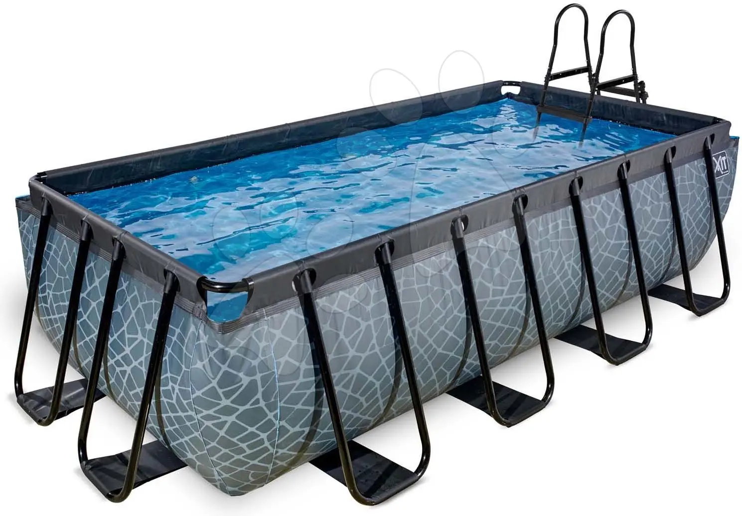 EXIT Frame Pool 4x2x1m (12v Cartridge filter) – šedý