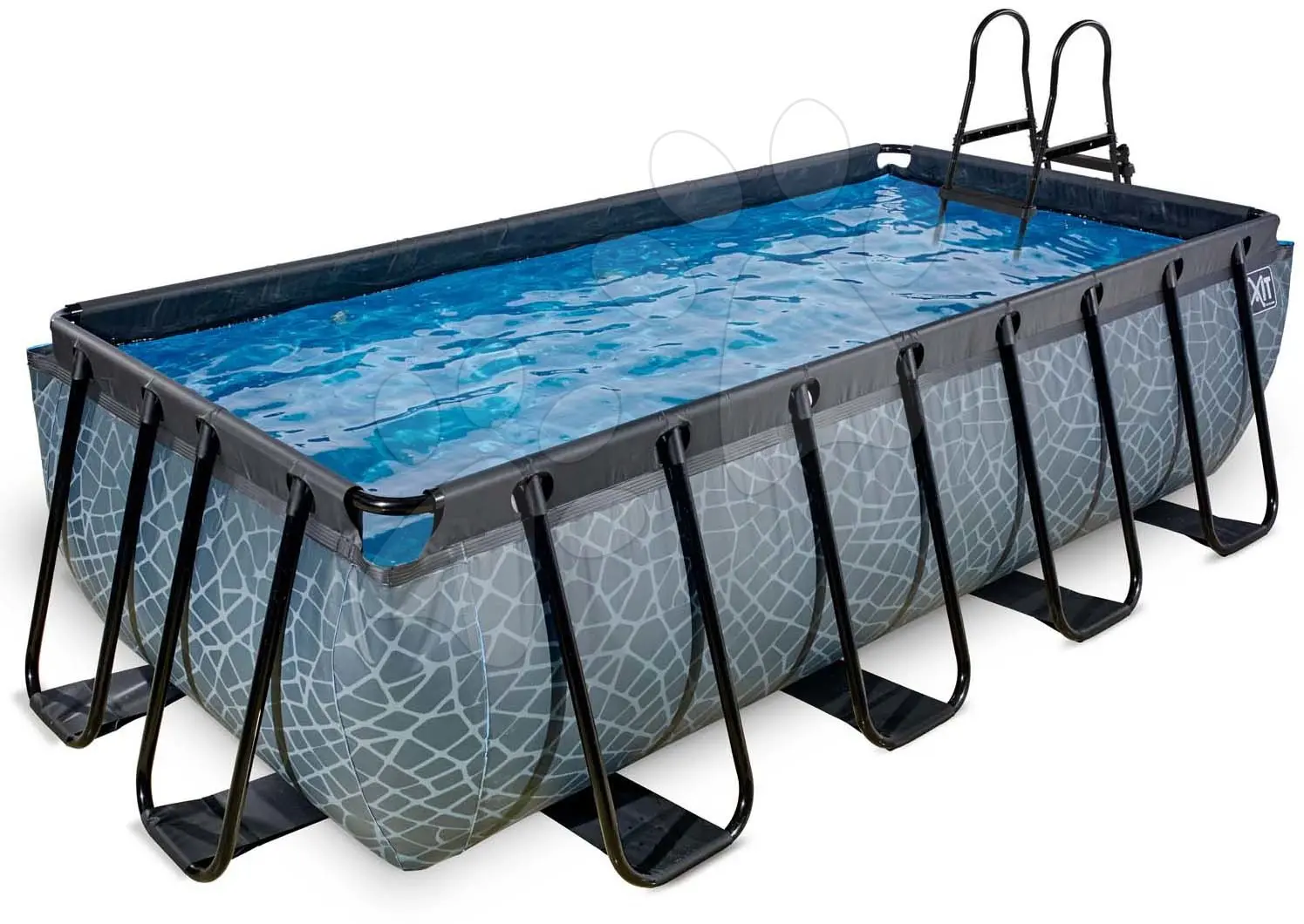 EXIT Frame Pool 4x2x1m (12v Sand filter) – šedý