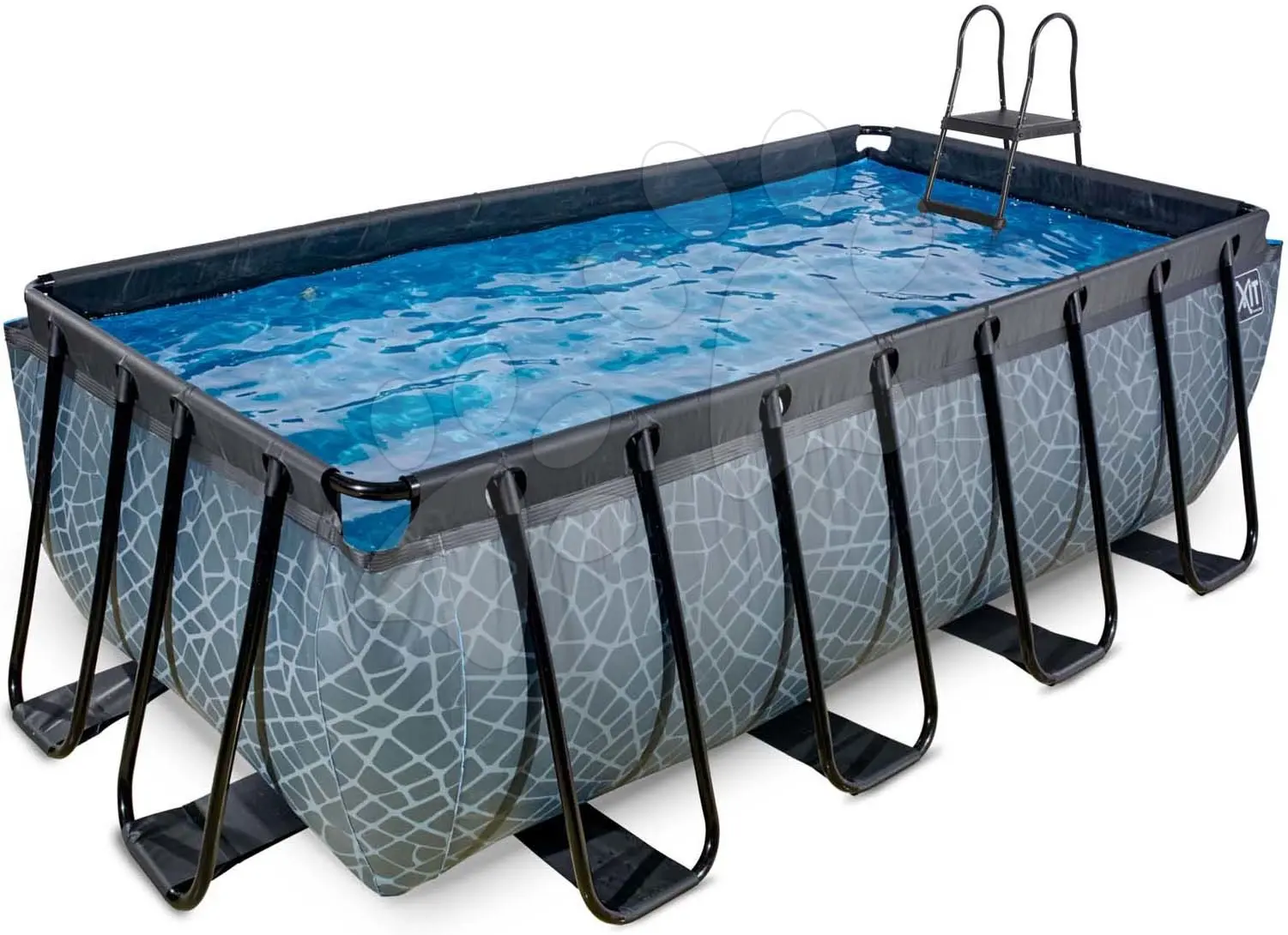 EXIT Frame Pool 4x2x1.22m (12v Sand filter) – šedý