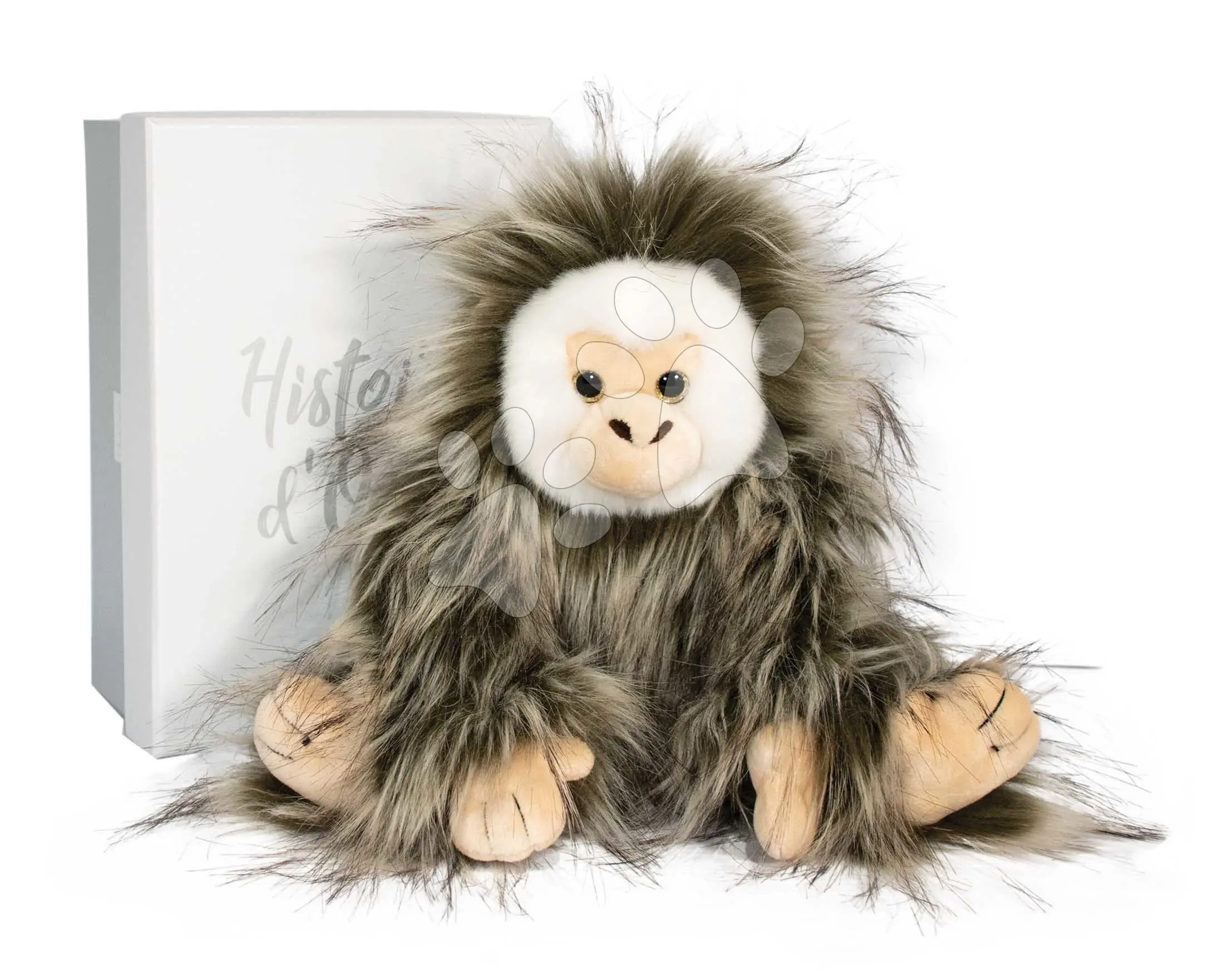 Plyšová opička Monkey Histoire d’ Ours v dárkovém balení hnědá 30 cm od 0 měsíců