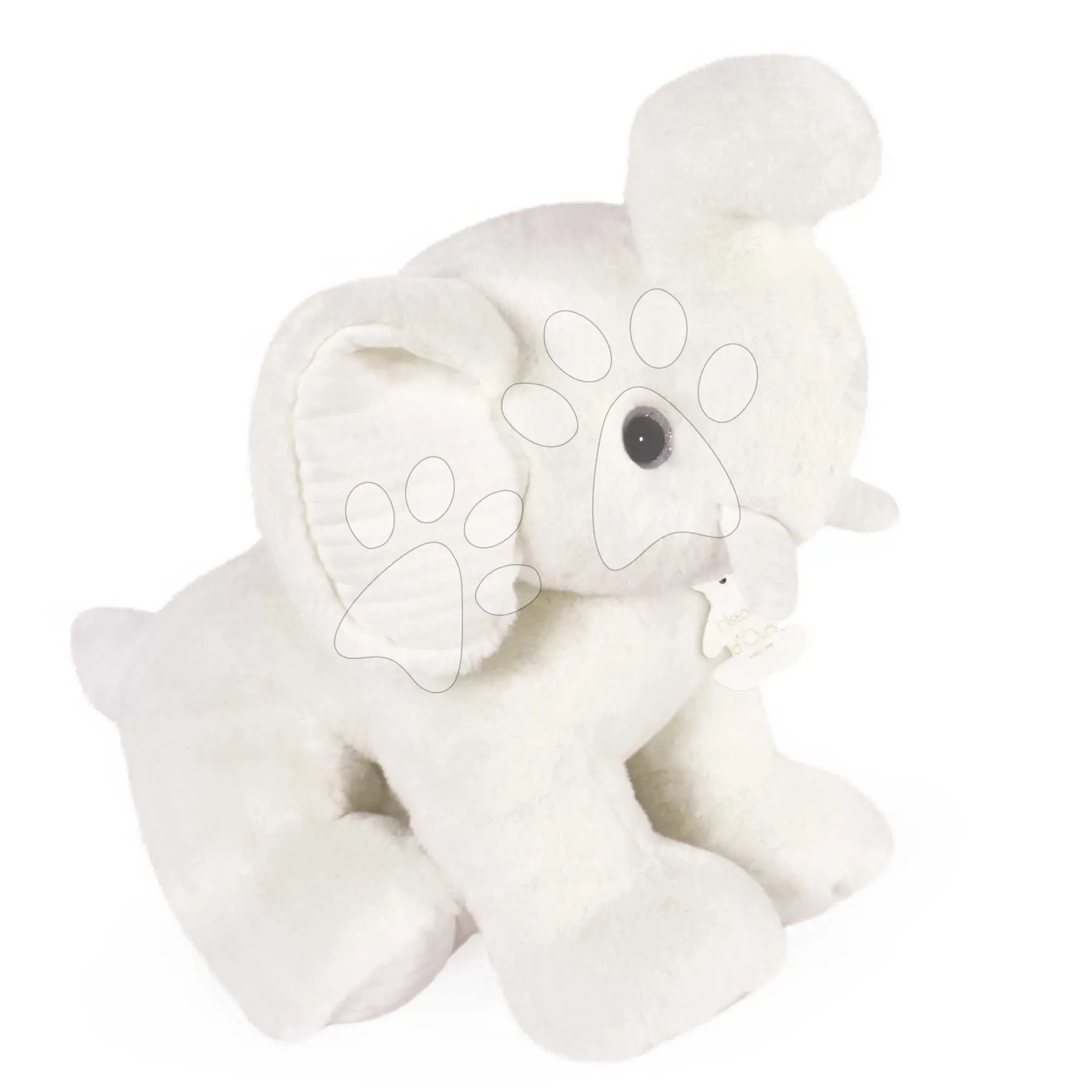 Plyšový slon Elephant White Les Preppy Chics Histoire d’ Ours bílý 35 cm od 0 měsíců