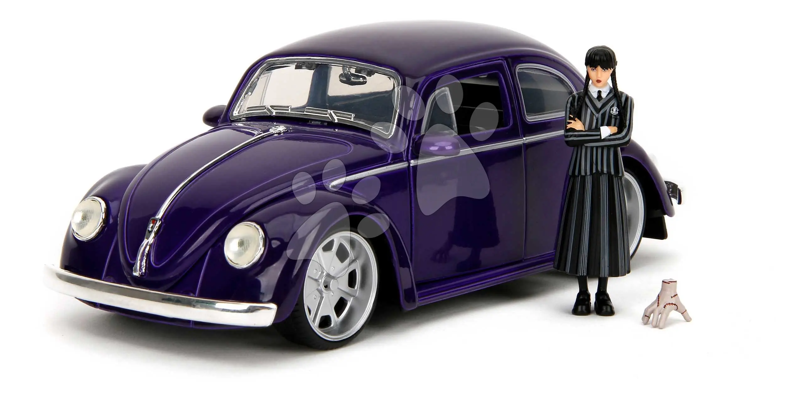 Jada Wednesday auto 1972 VW Beetle a figurka Wednesday 1:24