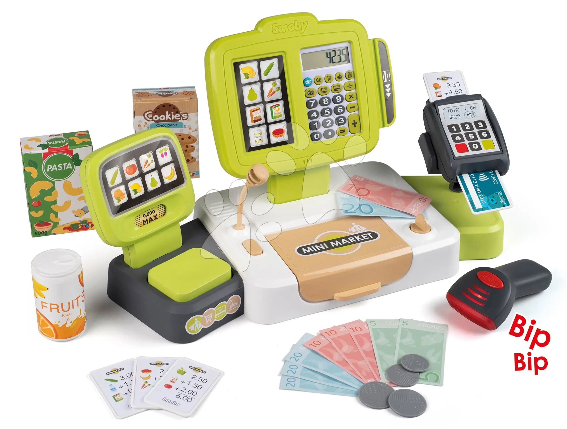 Smoby Elektronická pokladna se skenerem a váhou | Interaktivní hračka pro hru na obchod