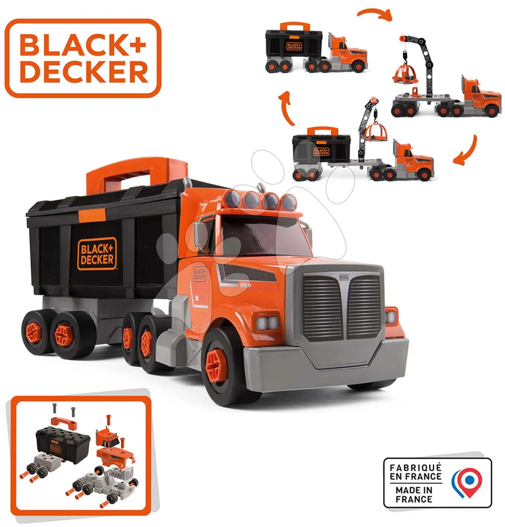 Smoby black & decker kamion bricolo s nářadím