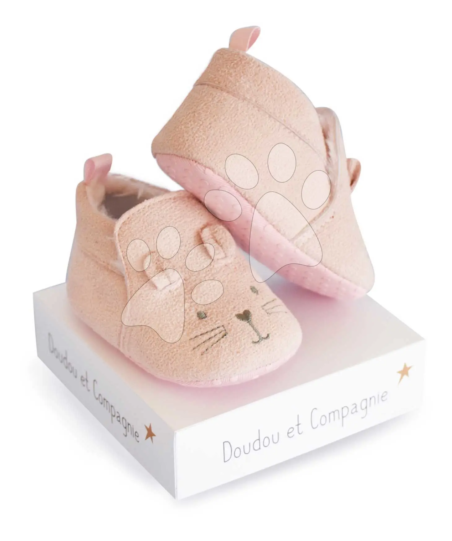První bačkůrky pro miminko Baby Socks Pink Doudou et Compagnie v dárkovém balení růžové od 0–6 měsíců