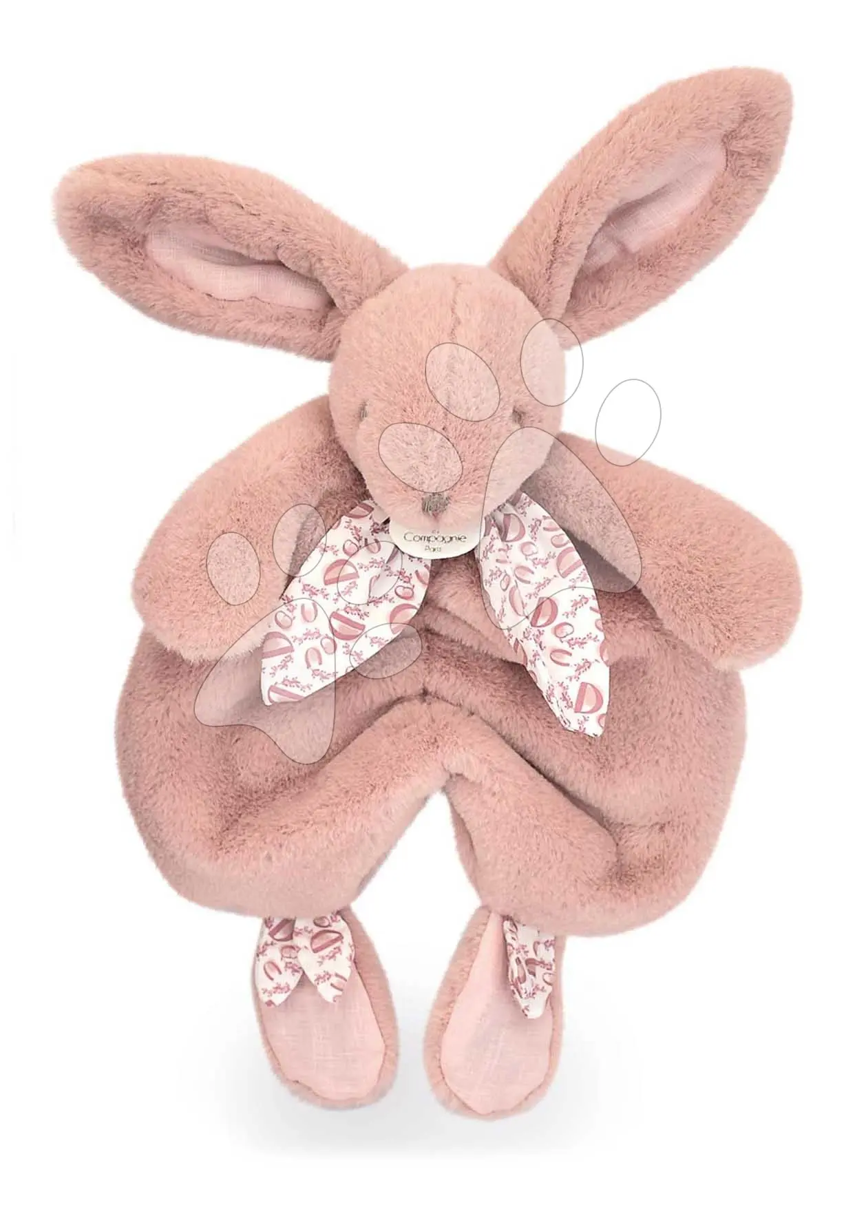 Plyšový zajíček k mazlení Bunny Comforter Pink Doudou et Compagnie v dárkovém balení růžový 29 cm od 0 měsíců