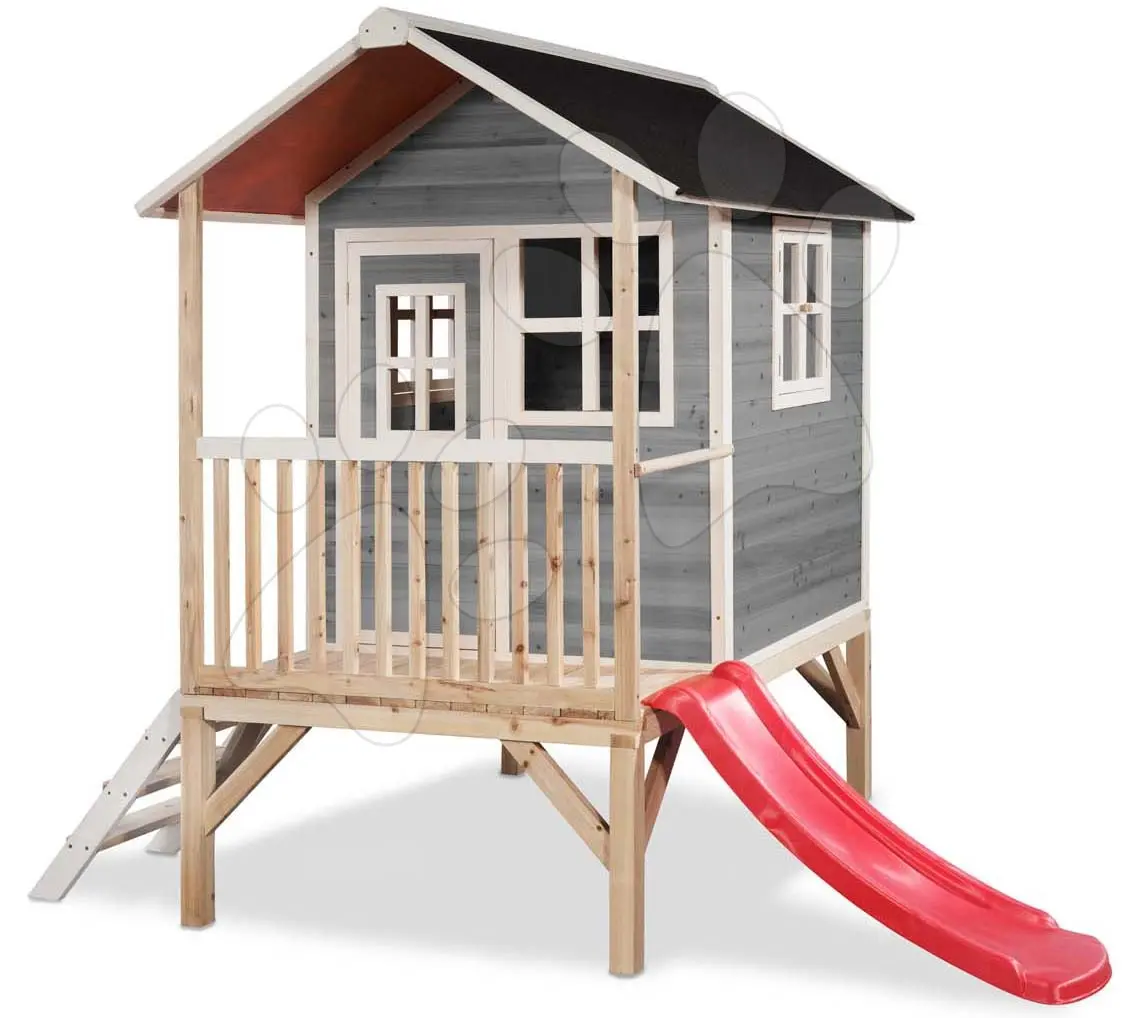 EXIT TOYS Zahradní cedrový domeček Exit Loft 300 šedý