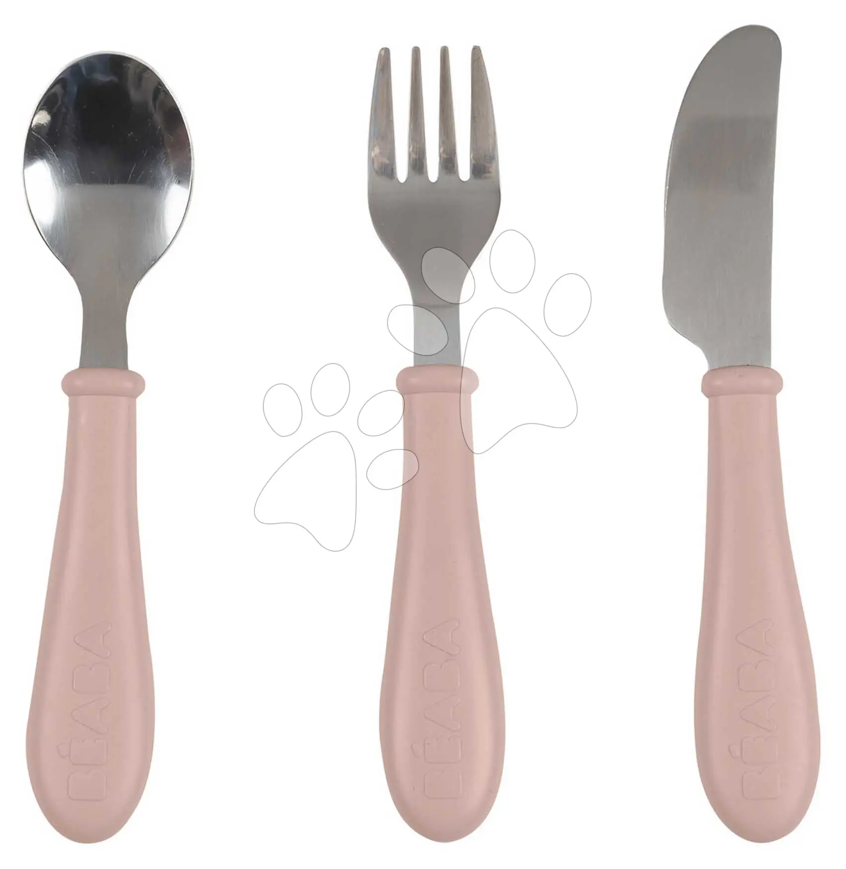 Beaba Dětský příbor 3-dílný Cotton Candy