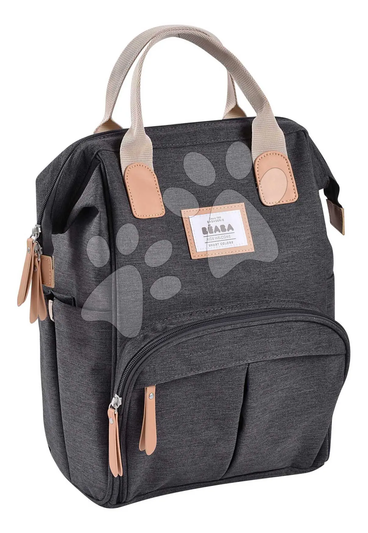 Přebalovací batoh Wellington Changing Bag Dark Heather Grey Beaba s přebalovací podložkou šedou