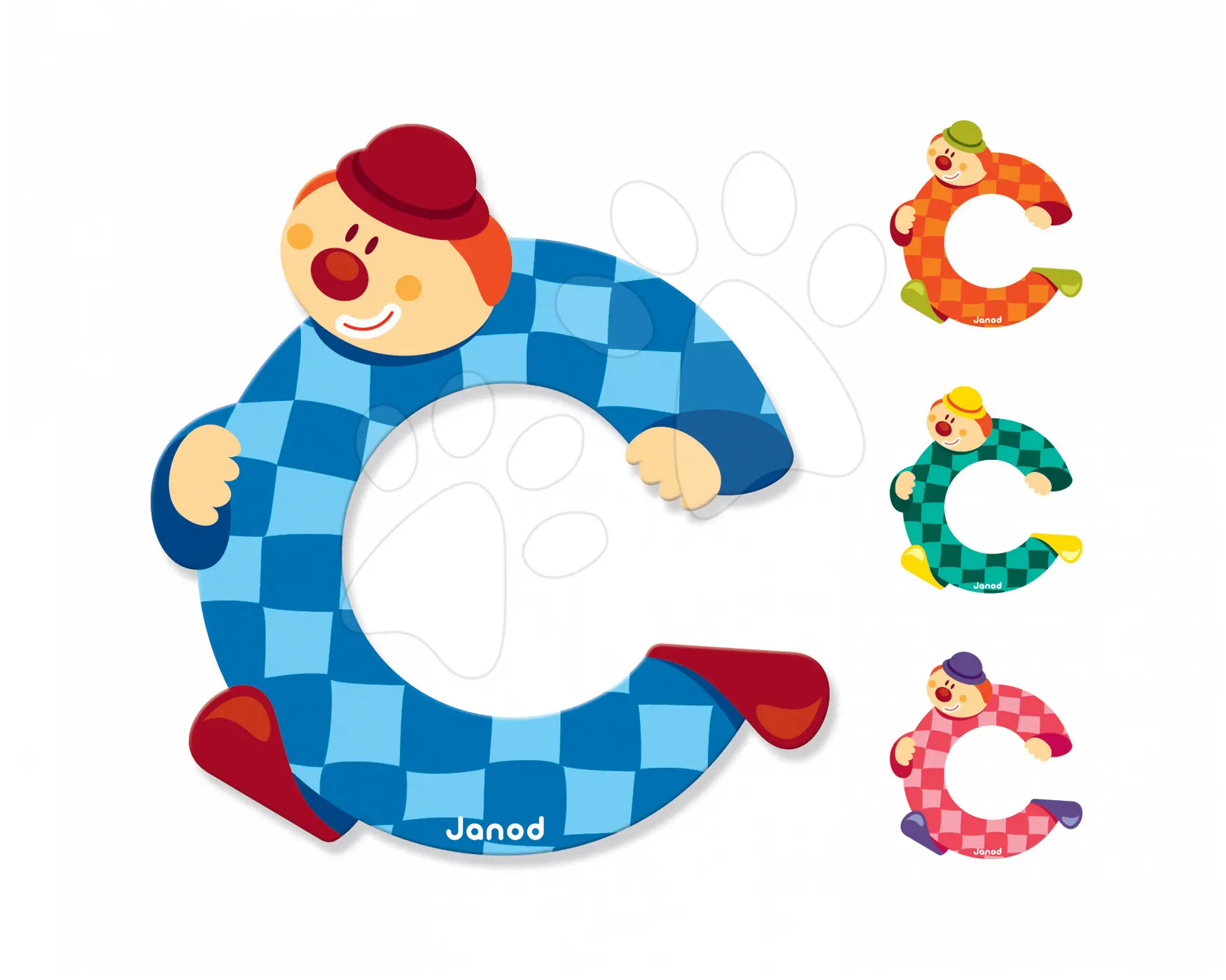 Janod Dřevěné písmenko C lepicí 9 cm