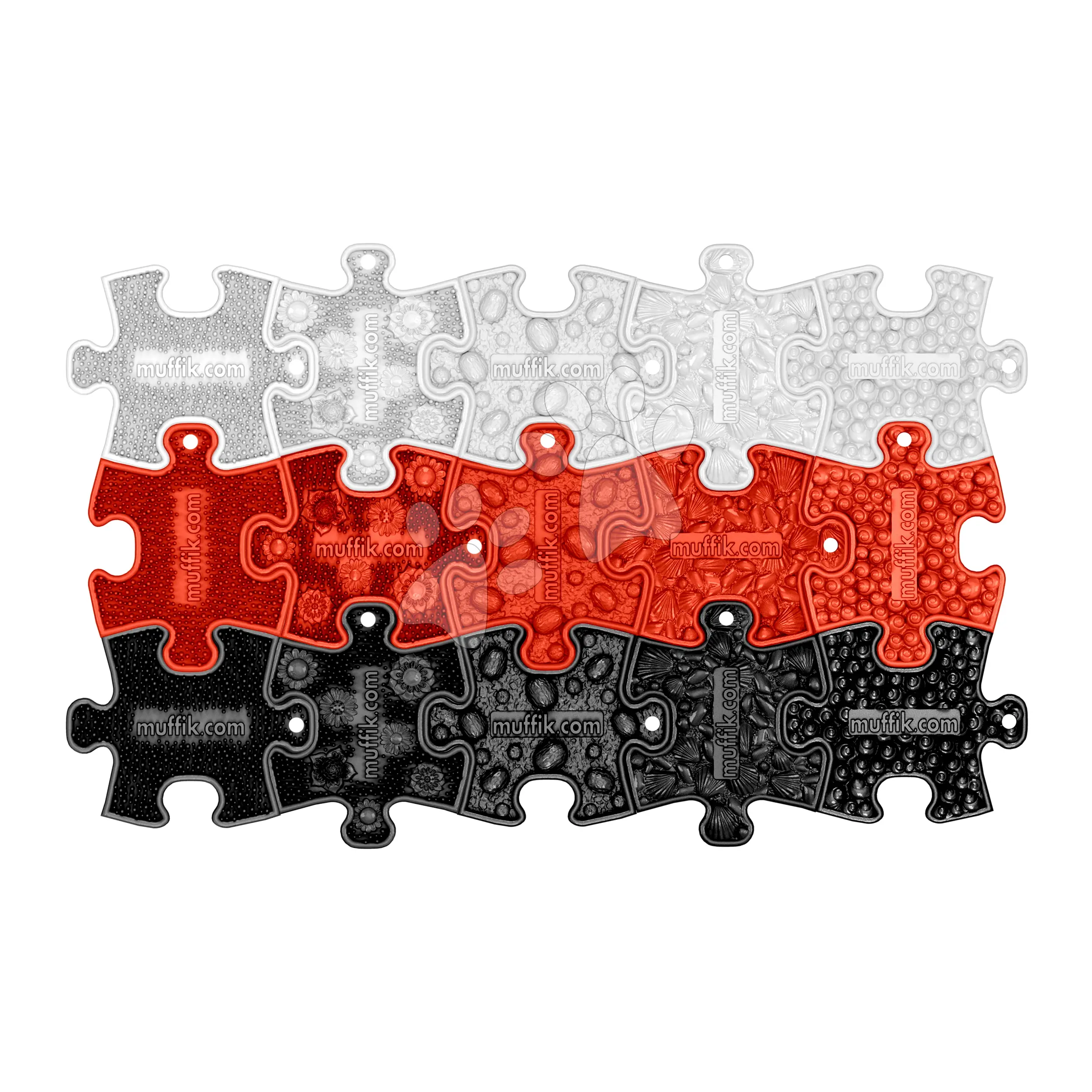Set senzorických MUFFIK NANO puzzlíků - Černá na bílé