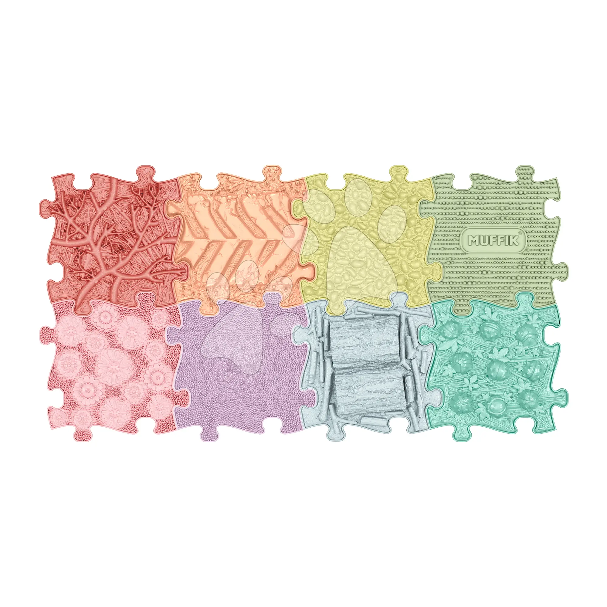 MUFFIK Set ortopedických podložek - Duha Pastel