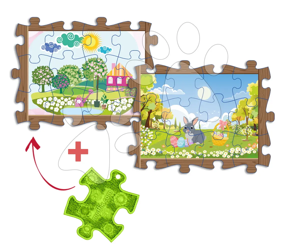 Senzorické puzzle Everlasting Čtyři roční období Jaro MUFFIK pro rozvoj jemné motoriky