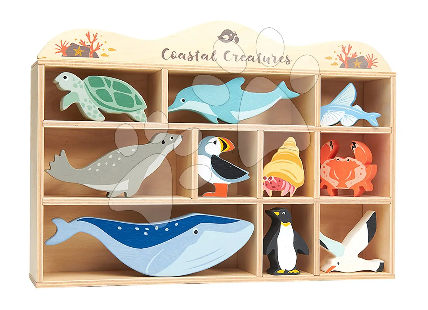 Sada dřevěných přímořských zvířátek Tender Leaf Coastal Creatures uni