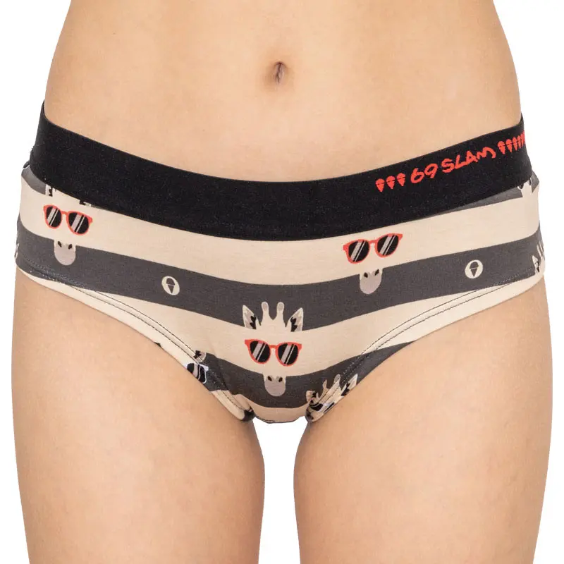 Dámské kalhotky 69SLAM boxer bamboo giraffe stripes