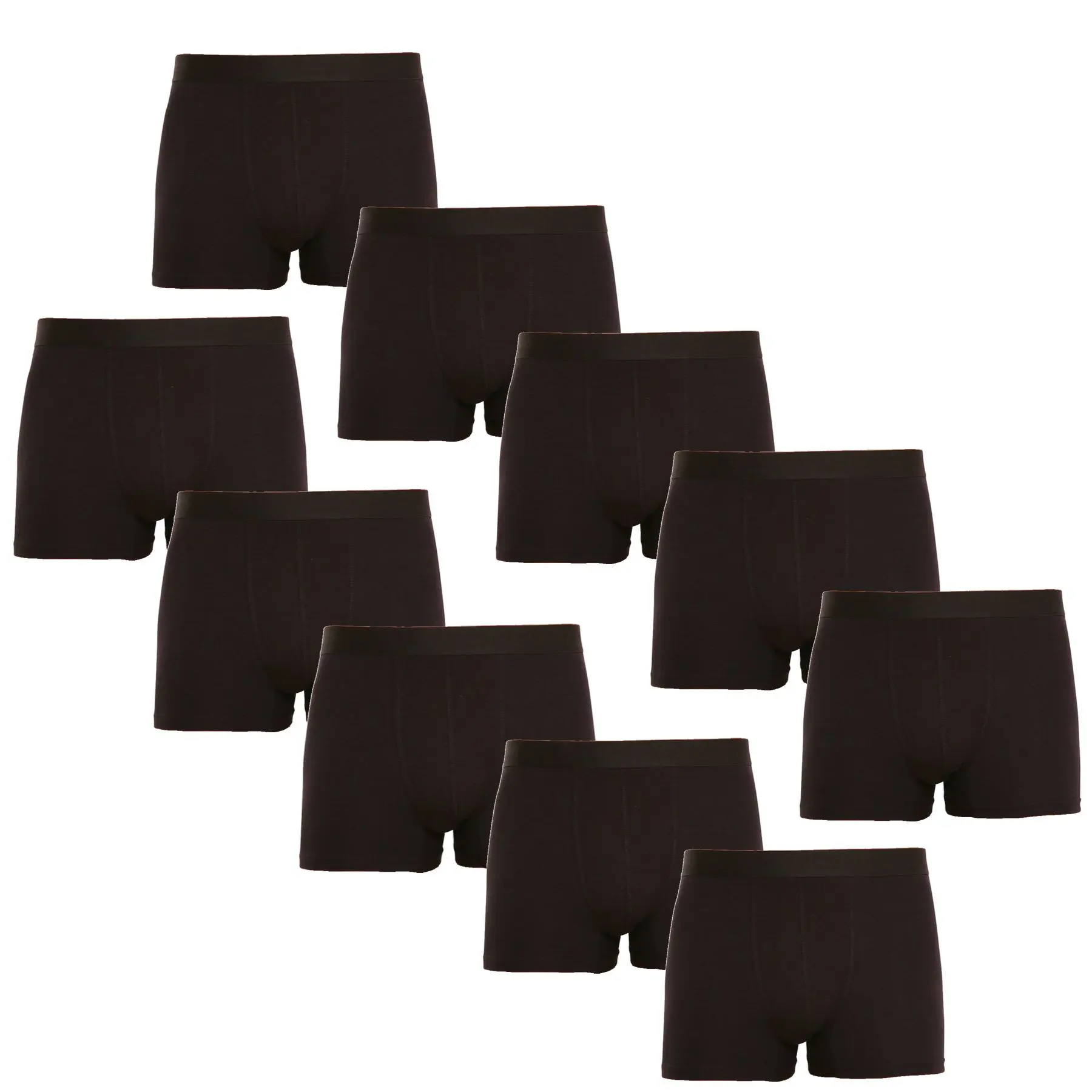 10PACK pánské boxerky Nedeto černé (10NDTB001) L