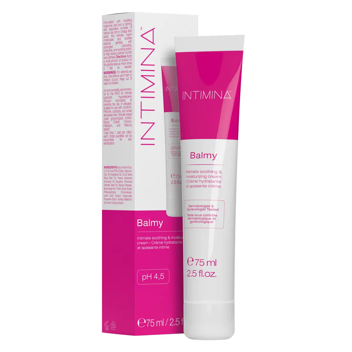Krém na intimní hygienu INTIMINA Balmy 75 ml