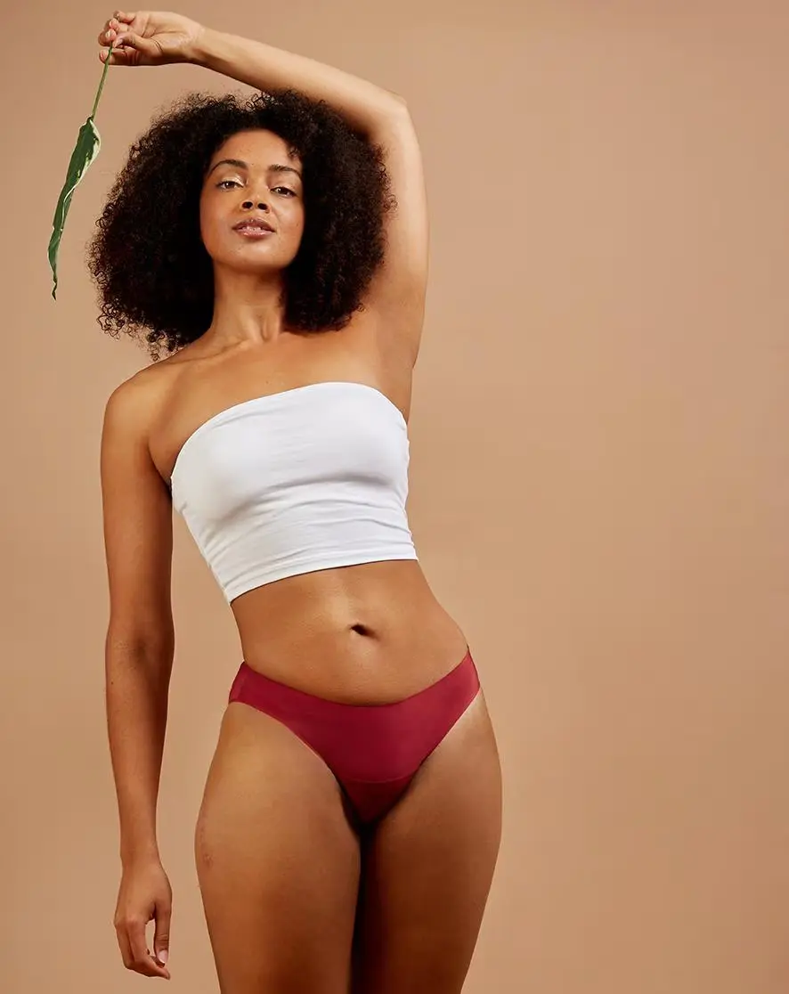 Menstruační kalhotky FLUX bezešvé Bikini Dusty Rose - Light (FLUX05) M