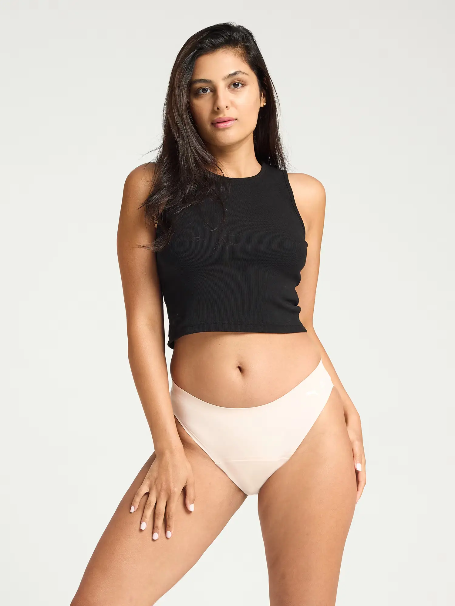 Menstruační kalhotky PUMA & Modibodi Seamfree Active Bikini Moderate-Heavy Mist Pink (MODI4073MP) XS