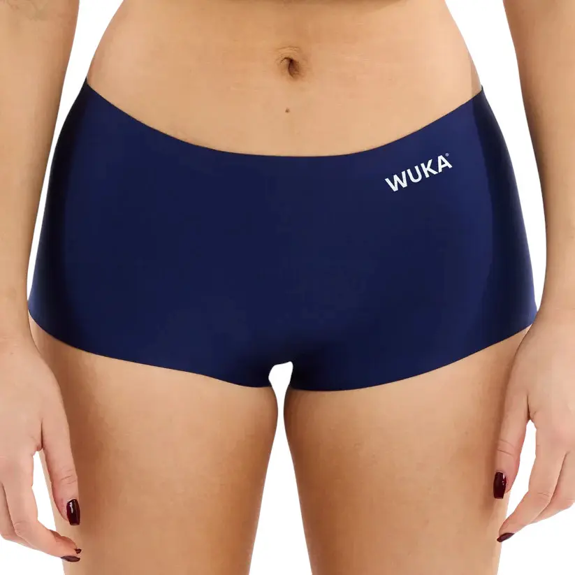 Dívčí menstruační kalhotky Wuka Stretch Boxer Short Heavy bezešvé modré (WSBSH) 12–16 let