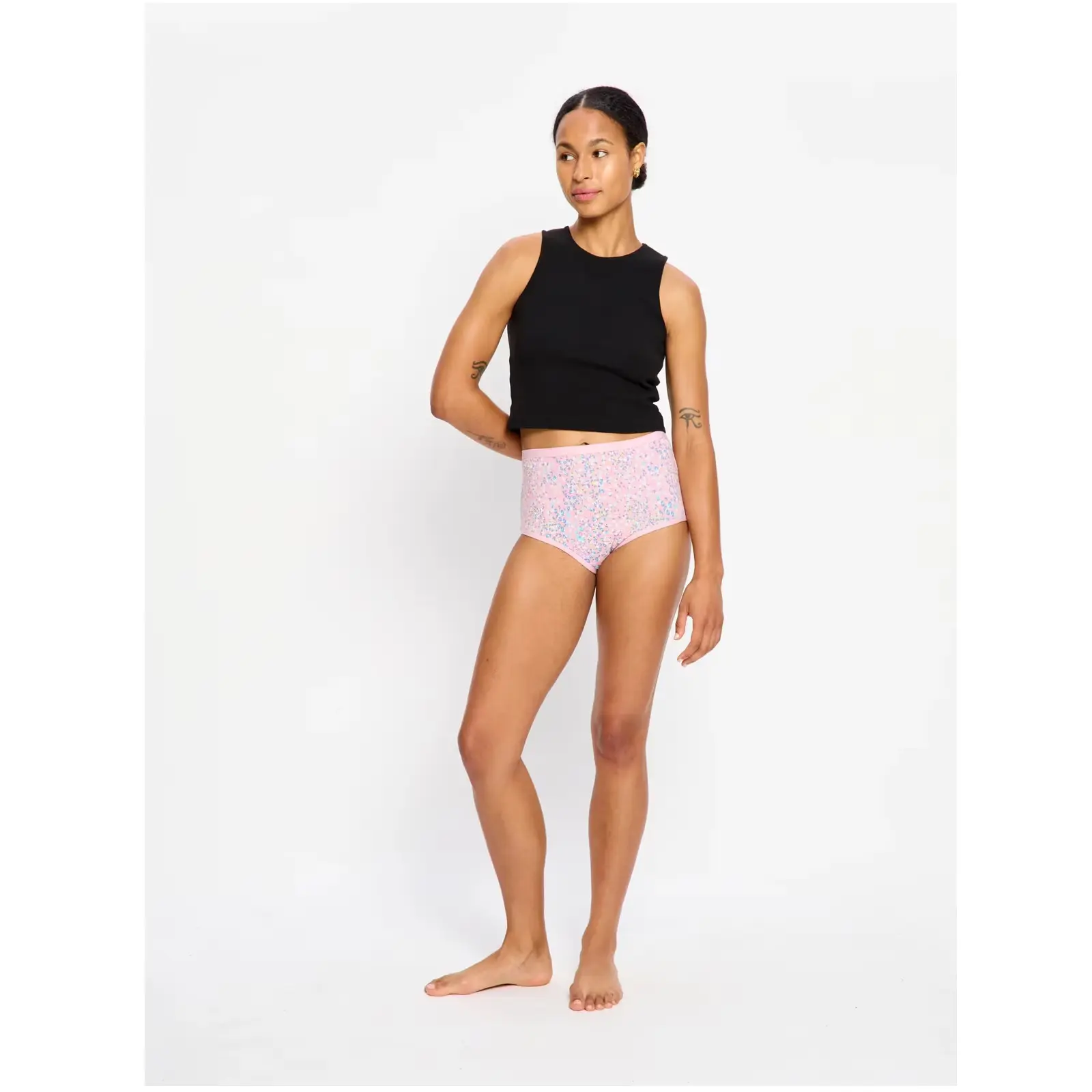 Menstruační kalhotky Modibodi Classic Full Brief Moderate Flore Pink (FLFBMHFLPW) 5XL