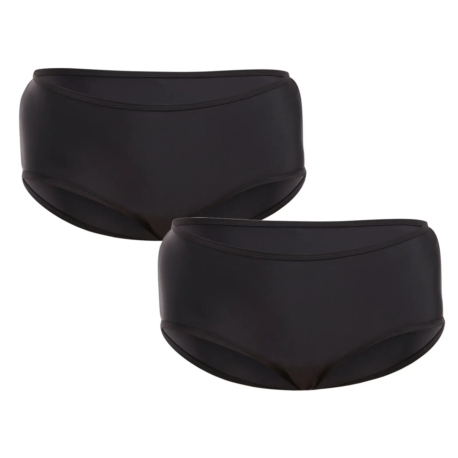 2PACK dámské menstruační plavky Pietro Filipi vysoké moderate černé spodní díl (2PUW12)