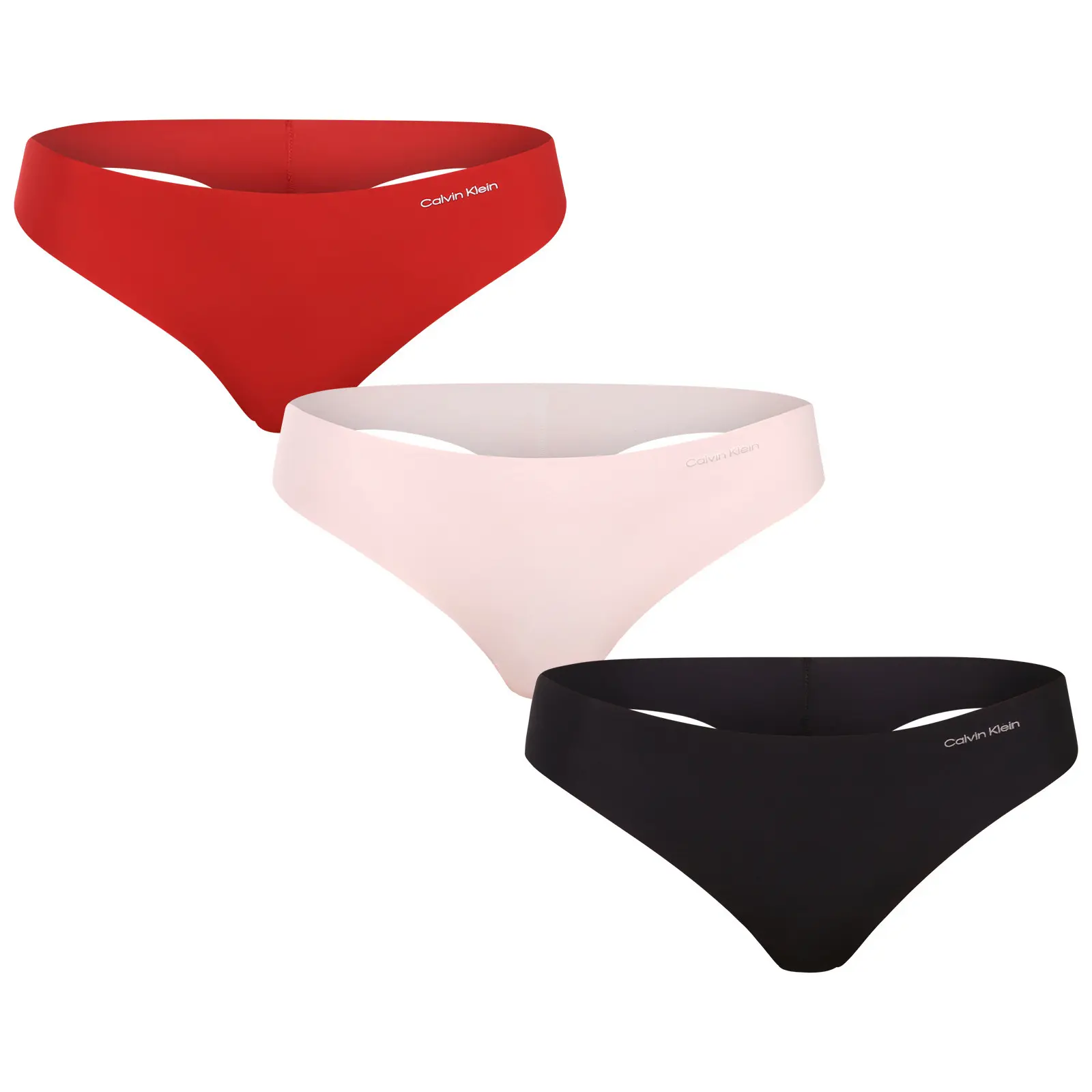 3PACK dámská tanga Calvin Klein bezešvá vícebarevná (QD3558E 31O)