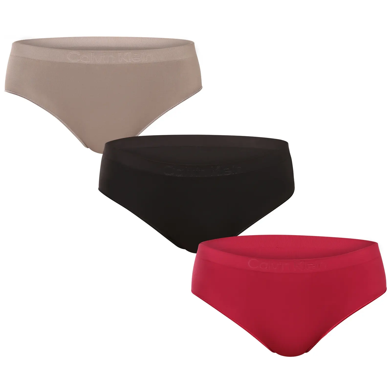 3PACK dámské kalhotky Calvin Klein bezešvé vícebarevné (QD5212 322)