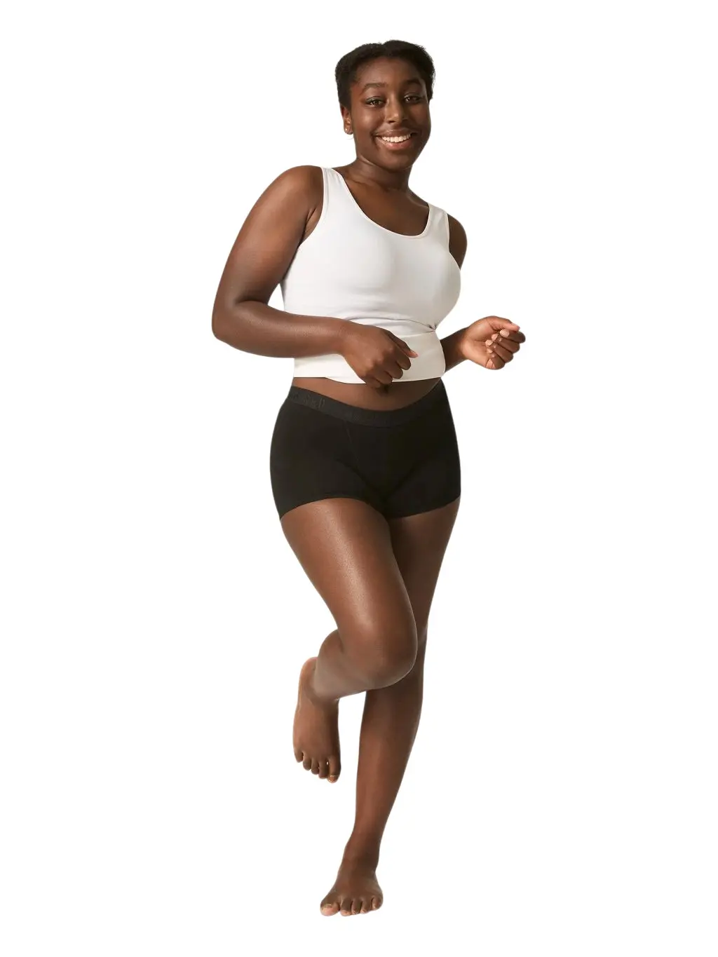 Dívčí menstruační kalhotky Modibodi Teen Hipster Boyshort Super-Overnight Black (HIBSSOBLAT) 16-18 let
