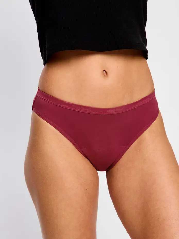 Menstruační kalhotky Modibodi Classic Bikini Moderate Bud Red (MKMCBMBR)