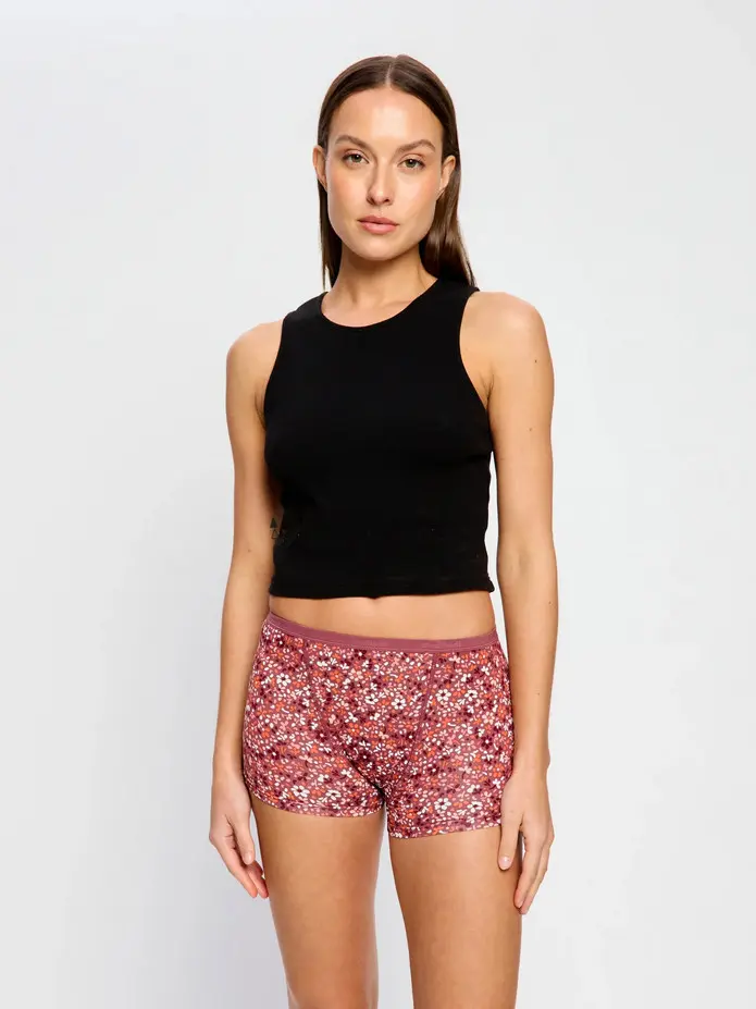 Menstruační kalhotky Modibodi Classic Boyshort Moderate Provence Pink (MKMCBMPP)