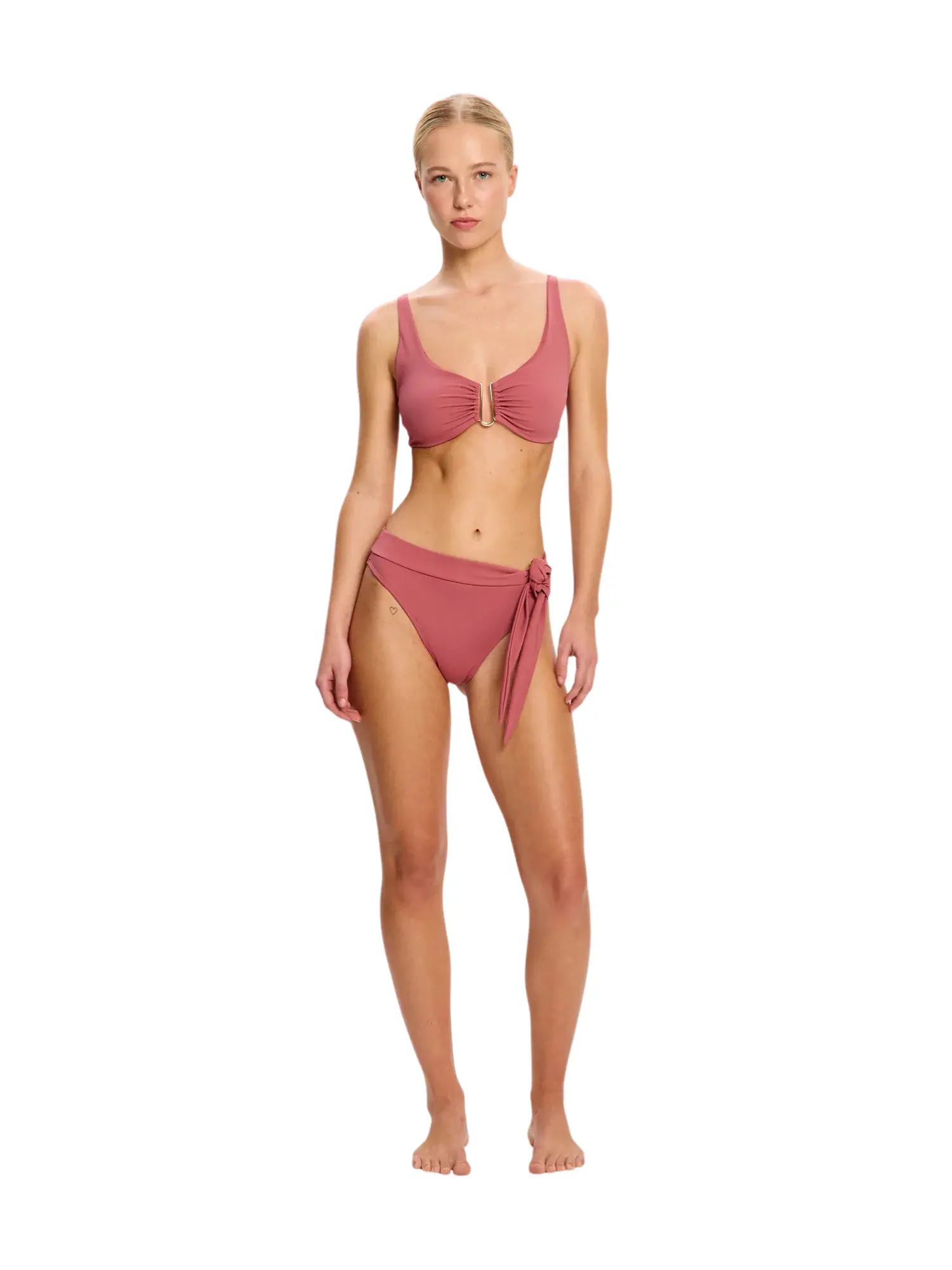 Menstruační plavky Modibodi Molokai Hi-Waist Tie Bottom High Absorbency Mauve spodní díl (MPMMHWTBHAM)