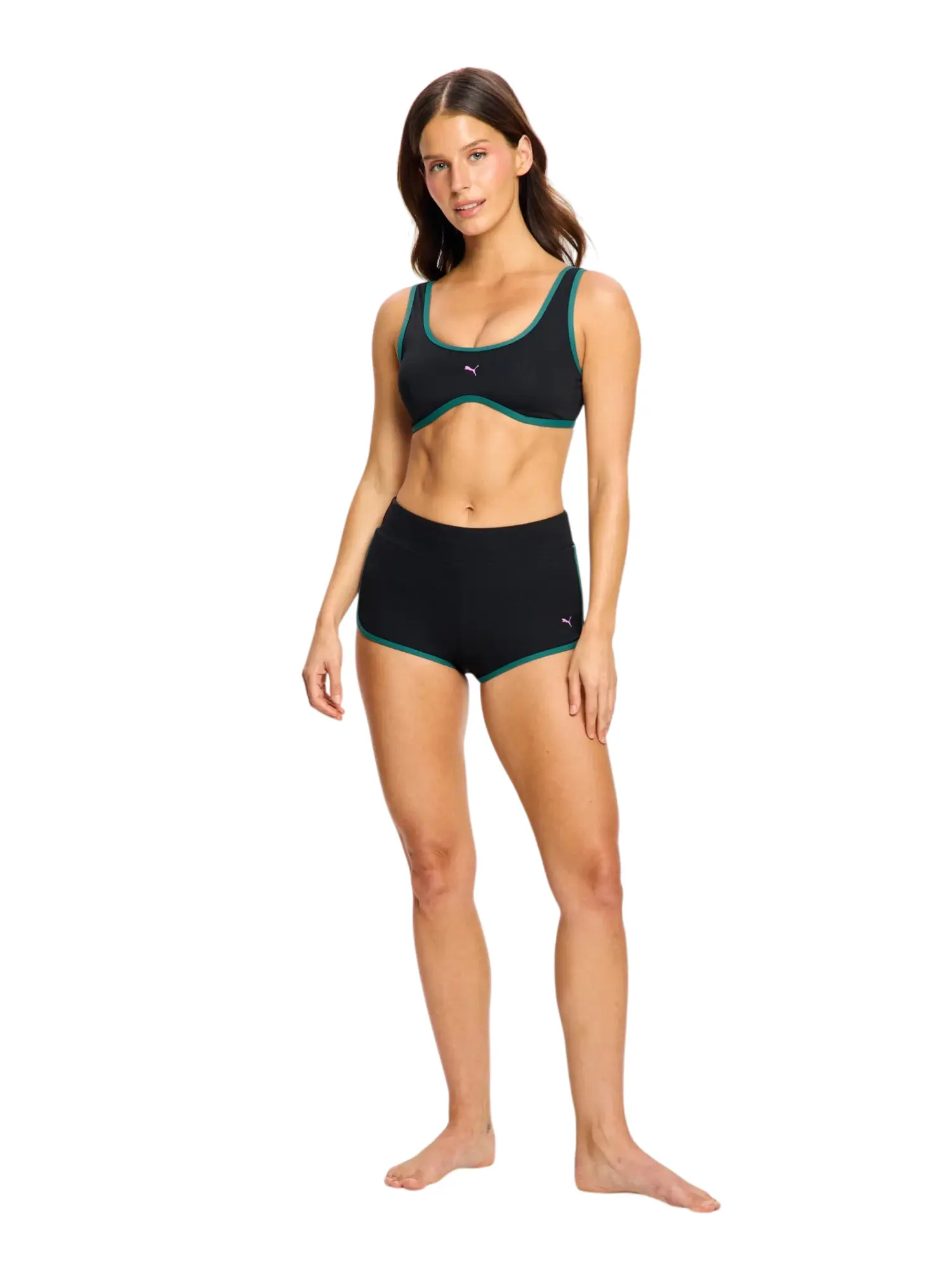 Plavky Puma & Modibodi Scoop Bikini Top Black Orchid horní díl (PPMSBTBO)