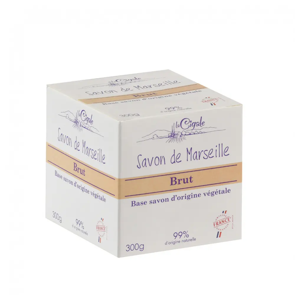 Marseillské mýdlo La Cigale "Cube" – Brut 300 g (CIG102)