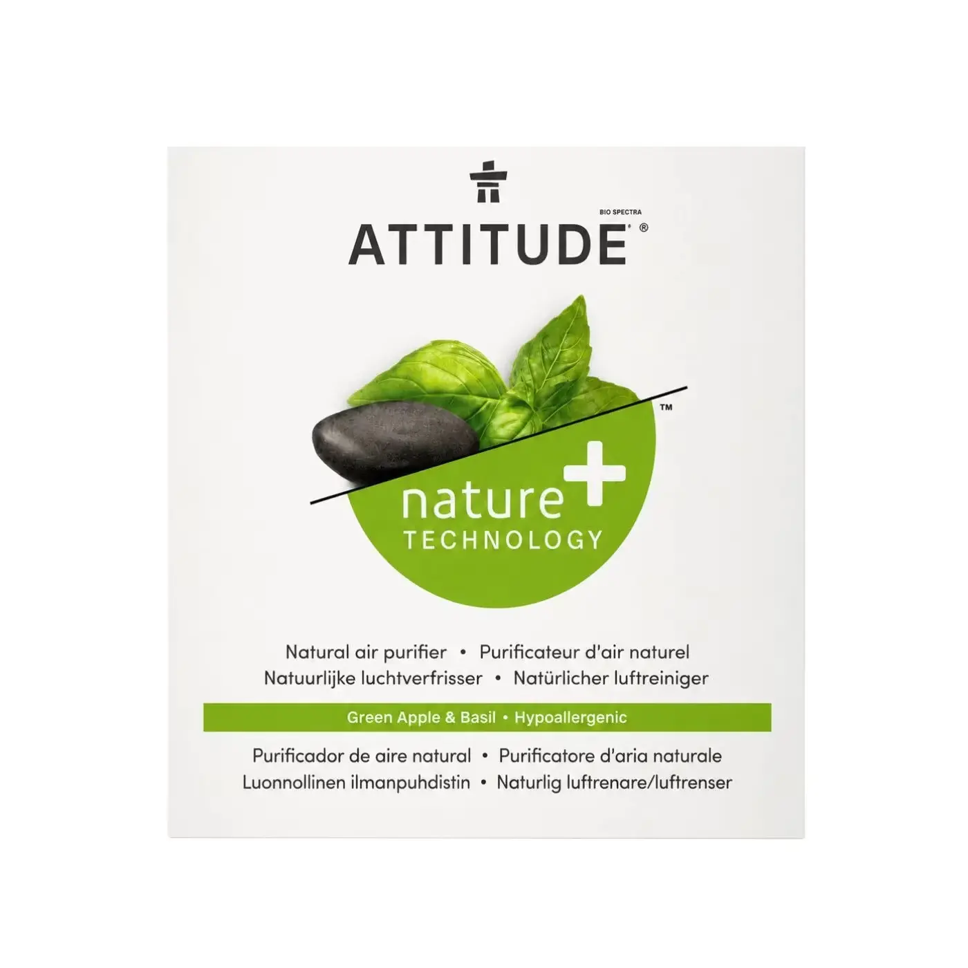 Attitude - Přírodní čistící osvěžovač vzduchu s esenciálními oleji s vůní zeleného jablka a bazalky, 227g