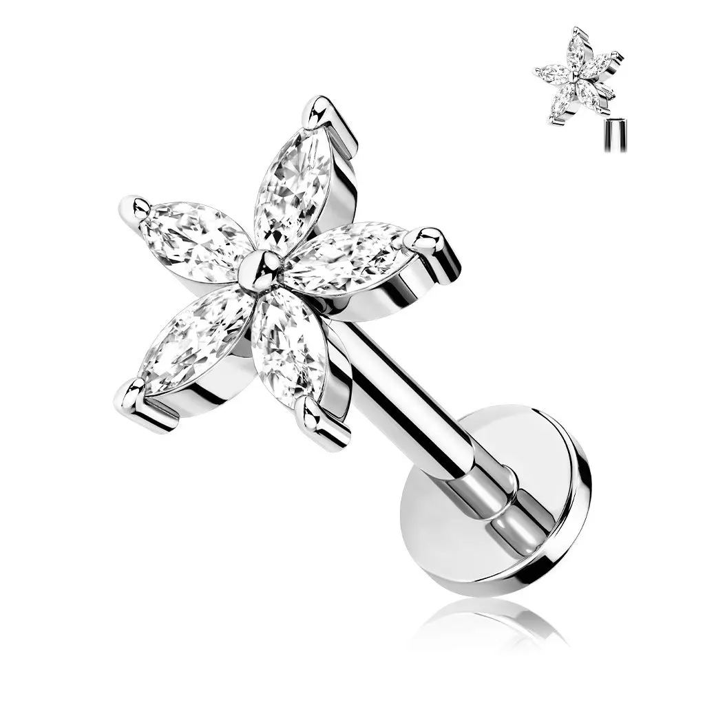 Labreta / cartilage piercing - kytička (1,2 x 8 mm) - LB0035ST-1208