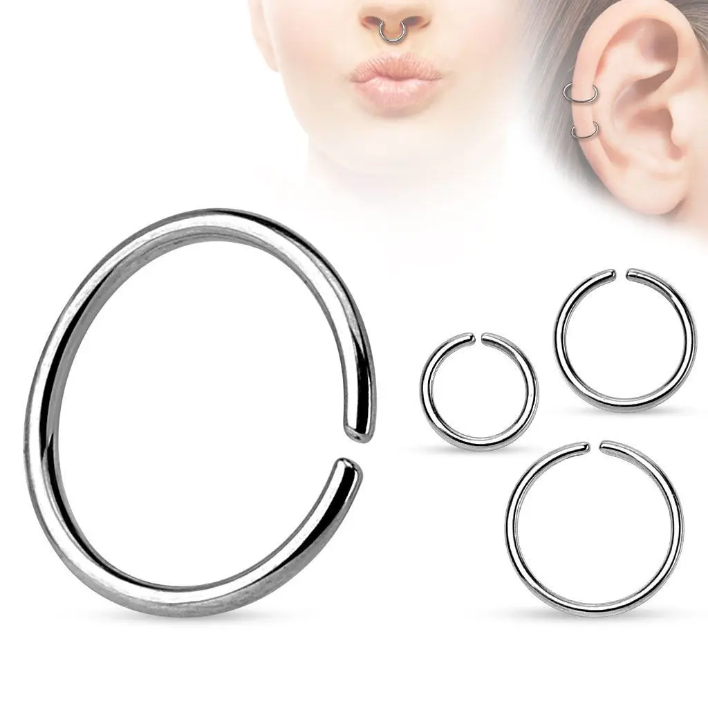 Piercing do nosu/ucha - kruh (1,2 x 14 mm) - N01020-1214