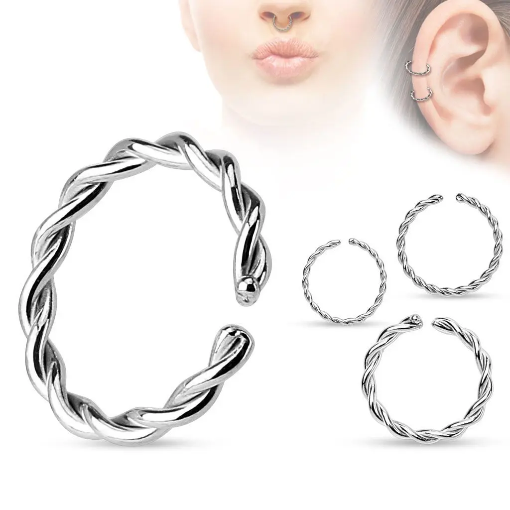 Piercing do nosu/ucha - kruh (1,0 x 8 mm) - N01061-1008