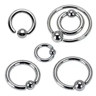 Piercing - kruh s kuličkou - rozevíratelný (1,2 x 11 mm, kulička 4 mm) - K1001-12114