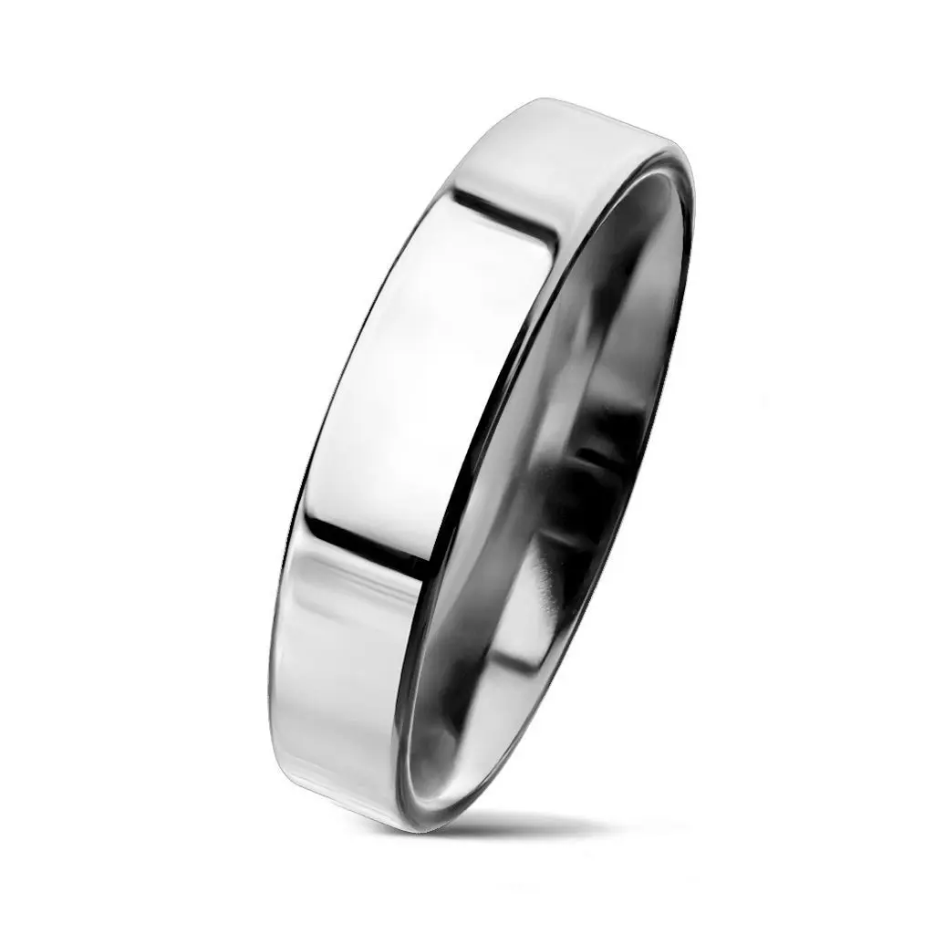 NUBIS NSS3004 Pánský snubní prsten ocel, šíře 4 mm