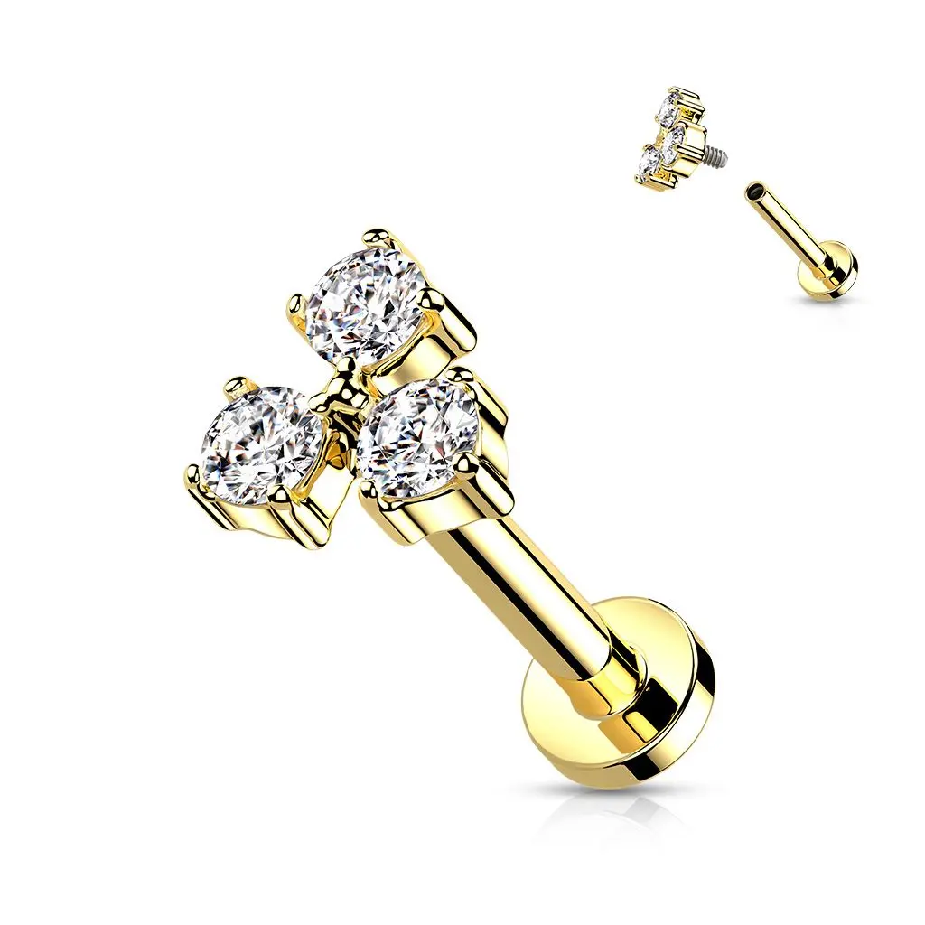 S4U Zlacená labreta / cartilage piercing (1,2 x