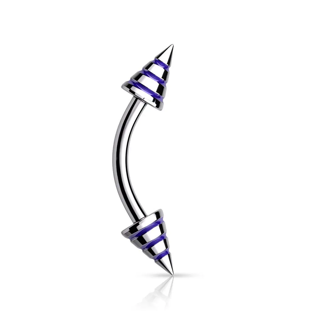 Piercing do obočí (modrá) - OB01129-B