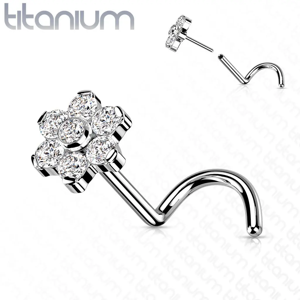 S4U PUSH IN piercing do nosu TITAN, 0,8 x 6 mm - TIT1179